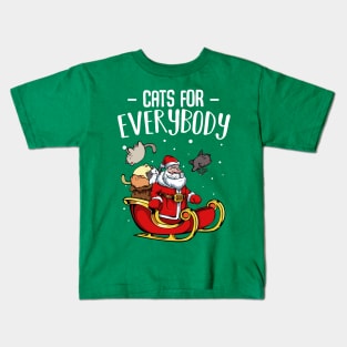 Cat - Cats For Everybody - Funny Christmas Santa Claus Kids T-Shirt